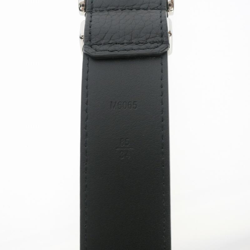 【極美品】ルイヴィトン ベルト サンチュール　ポンヌフ LV レザー　ブラック LOUIS VUITTON（ルイ・ヴィトン） サンチュール ポンヌフ レザー