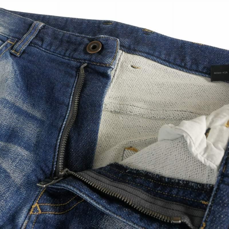 ダブルジェイケイ wjk tight knit-denim RP ダメージ加工 リペア 