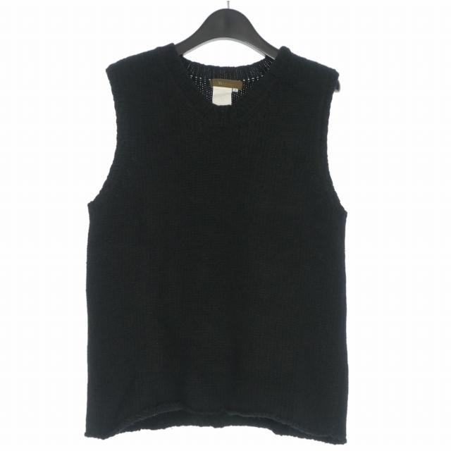 03SS Y's for men ヨウジヤマモト アーカイブ ニットベスト 黒 ワイズフォーメン Y's for men ヨウジヤマモト 90's Vネック ニット