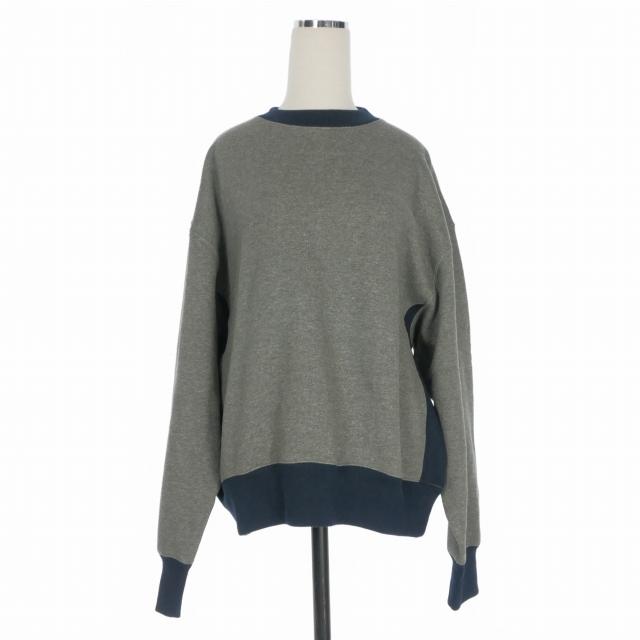 ハイク HYKE 20AW SWEAT SHIRT バイカラー クルーネック スウェット 