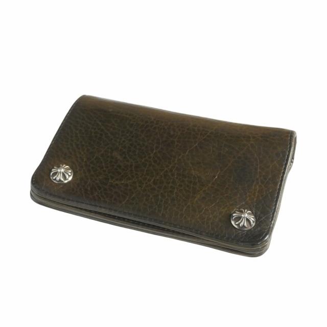 クロムハーツ CHROME HEARTS 1ZIP 1ジップ クロスボタン レザーウォレット 二つ折り財布 カモフラージュ 迷彩 メンズ