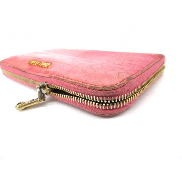 miu ミュウミュウ miumiu 長財布 クロコ型押し ラウンドジップ miu ミュウミュウ miumiu 長財布 クロコ型押し ラウンドジップ