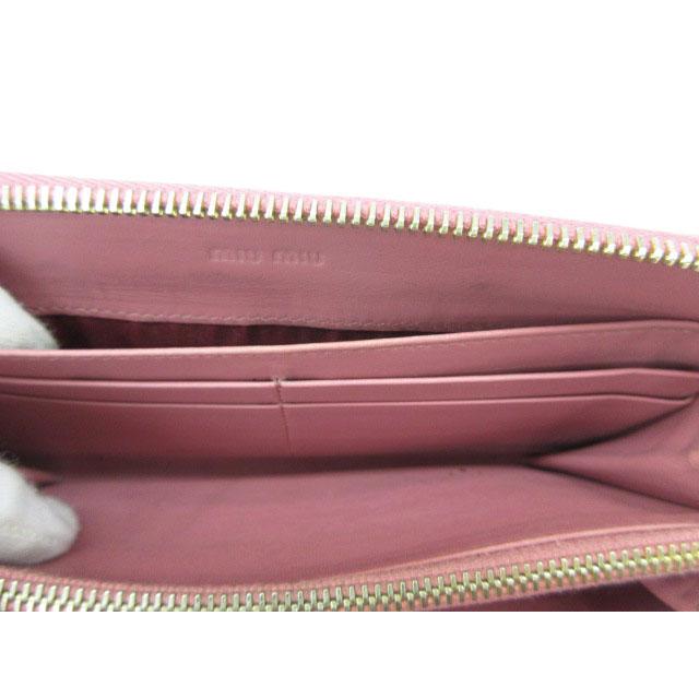 miu miu（ミュウミュウ） 長財布 クロコ型押し ラウンドジップ