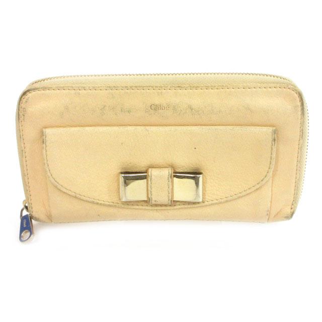 Chloe クロエ CHLOE リリー LILY 長財布 ラウンドファスナー リボン 