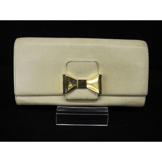 Chloé 二つ折り長財布 ボルドー/アイボリー 【公式通販】