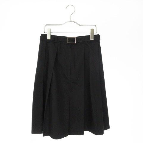 ACTIVE F.T.S. COMPANY スカート ひざ丈 フレア プリーツ 63~66 黒