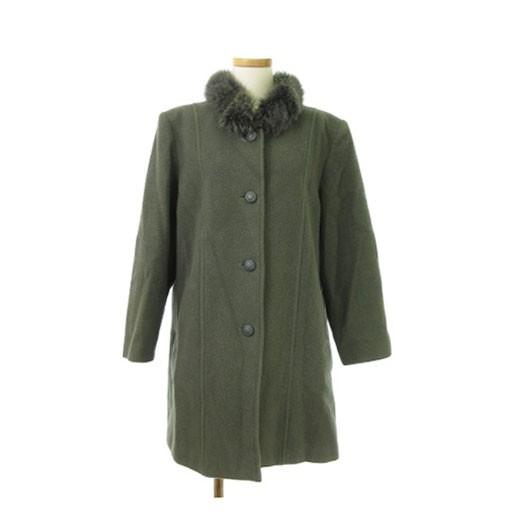 SELENNA コート フォックスファーウール 11AR 緑 グリーン ☆S SELENNA コート フォックスファーウール 11AR 緑 グリーン ☆S