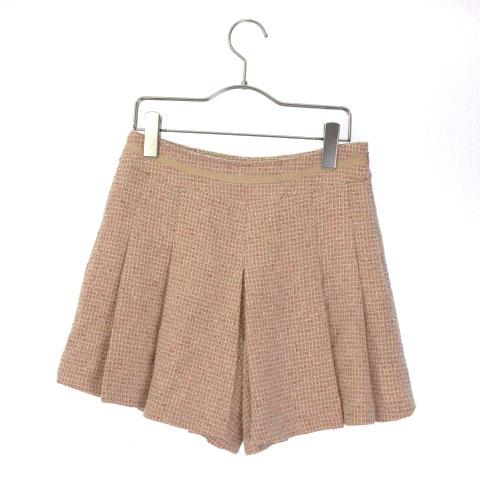 中古 ファビュラス アンジェラ Fabulous Angela パンツ スカート キュロット ショート ツイード S ピンク S Kk0619 レディース 超美品の