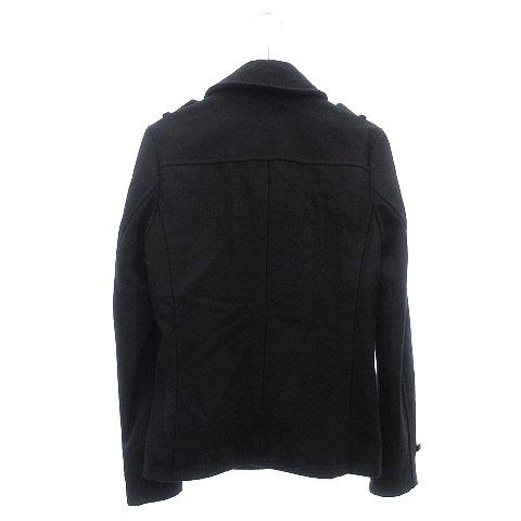 フーガ FUGA Pコート ショート ウール 44 紺 ネイビー ☆S☆ ayy0613