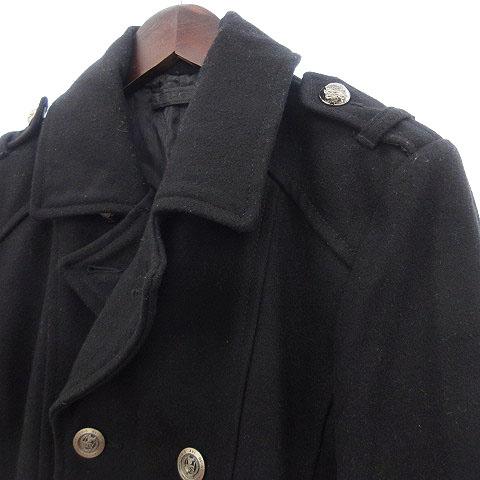 フーガ FUGA Pコート ショート ウール 44 紺 ネイビー ☆S☆ ayy0613