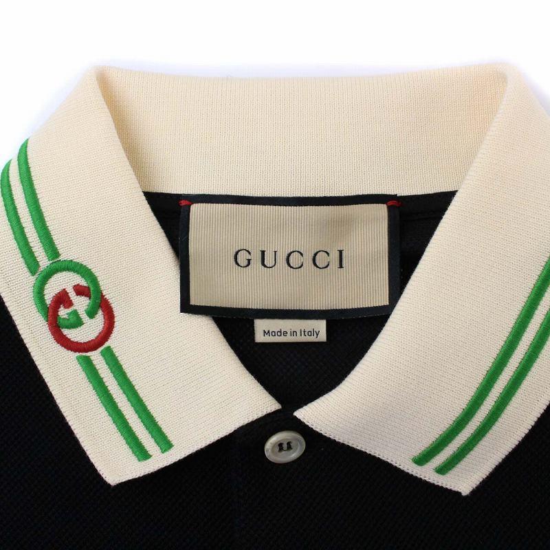グッチ GUCCI 21SS インターロッキングG コットンピケ 半袖 ポロシャツ