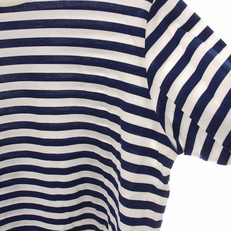 AUBERGE 長袖カットソー 黒/ベージュストライプ AUBERGE 長袖カットソー 黒/ベージュストライプ