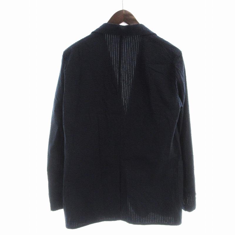 SISE ウールジャケット ビームスエフ BEAMS F テーラードジャケット ブレザー シングル 46 紺