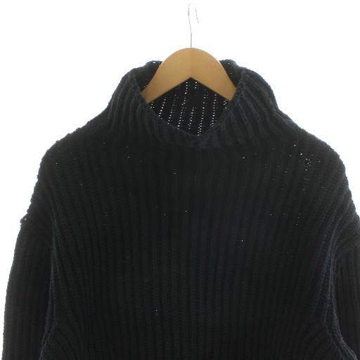 アミリ AMIRI ニット セーター 長袖 ハイネック ローゲージ L 紺