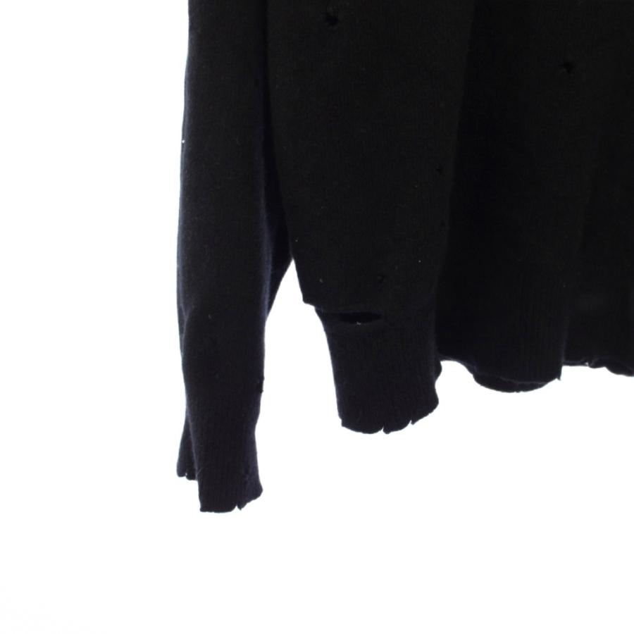 ジバンシィ GIVENCHY ニット セーター 長袖 ダメージ加工 M 黒 ジバンシィ GIVENCHY ニット セーター 長袖 ダメージ加工 M 黒 /KH