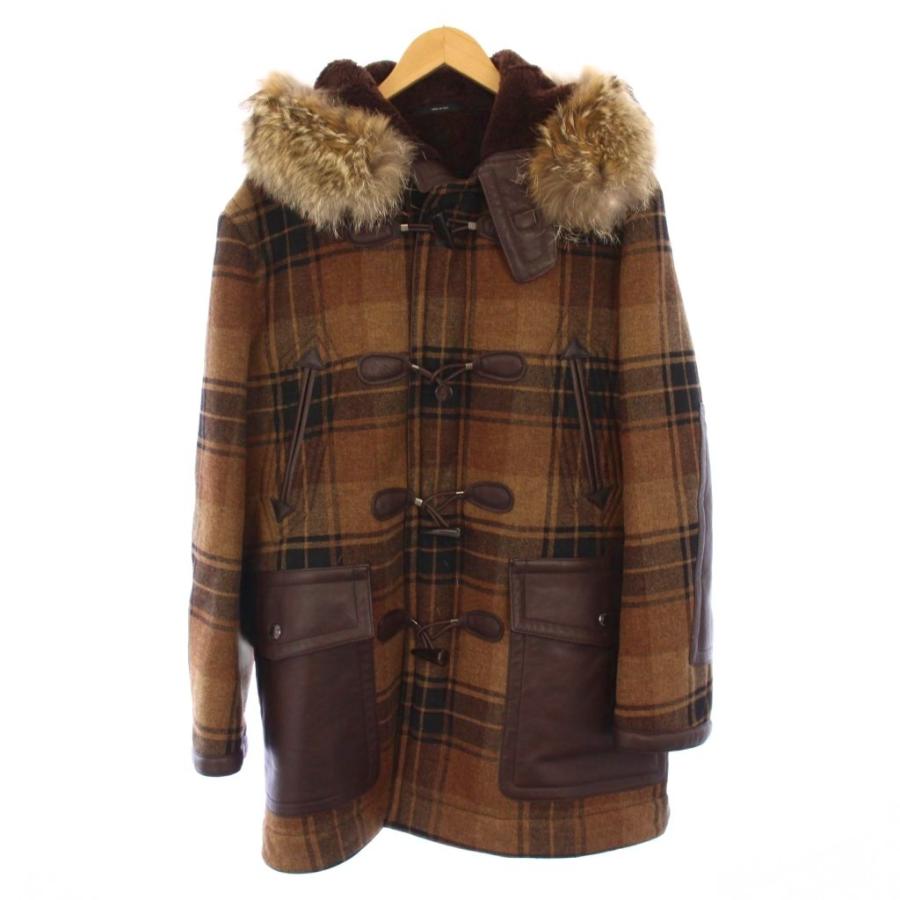 トムフォード TOM FORD ダッフルコート アウター ミドル丈 カウレザー