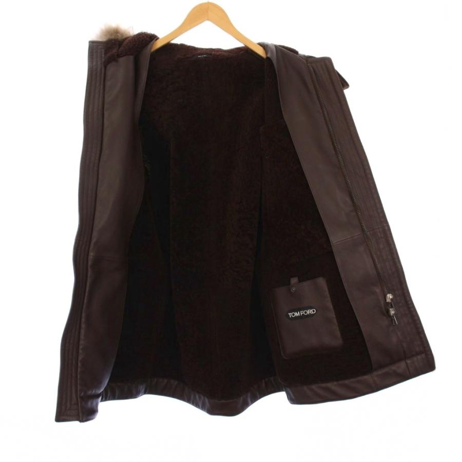 トムフォード TOM FORD ダッフルコート アウター ミドル丈 カウレザー
