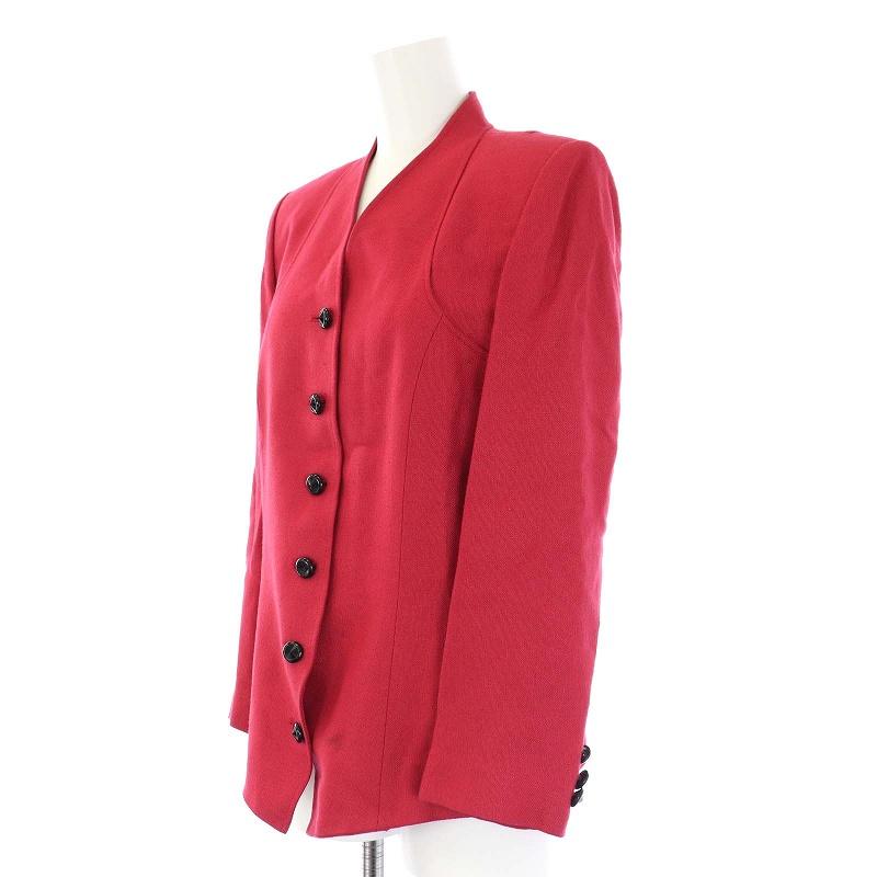 jun ashida 11 ジュンアシダ テーラードジャケット ウール カシゴラ ジュンアシダ jun ashida ノーカラージャケット 背抜き 肩パット入 9 M