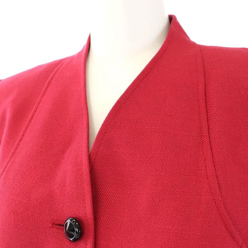 ジュンアシダ jun ashida ノーカラージャケット 背抜き 肩パット入 9 M