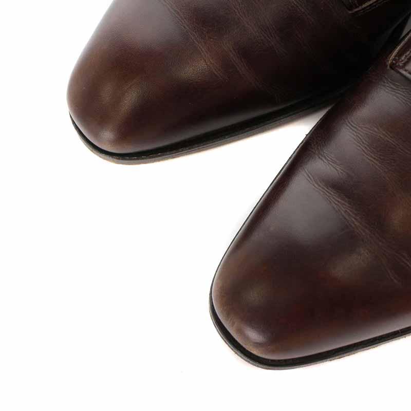 ジョンロブ JOHN LOBB チャペル CHAPEL ダブルモンクシューズ セミスクエアトゥ 8000ラスト レザー 6E 24.5cm 茶 ブラウン メンズ｜vectorpremium｜05