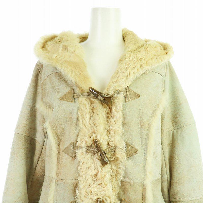 ラビットファー付きムートンコート モルガン