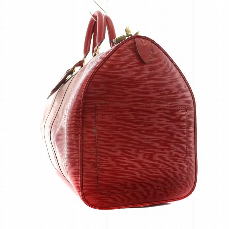 ルイヴィトン LOUIS VUITTON キーポル45 赤 エピ ボストンバッグ LOUIS VUITTON ルイヴィトン キーポル45 エピ カスティリアン