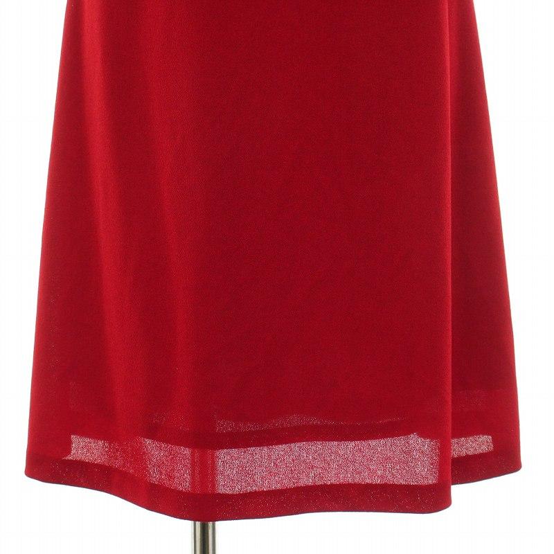 シビラ SYBILLA フレアワンピース ひざ丈 ノースリーブ ストレッチ  