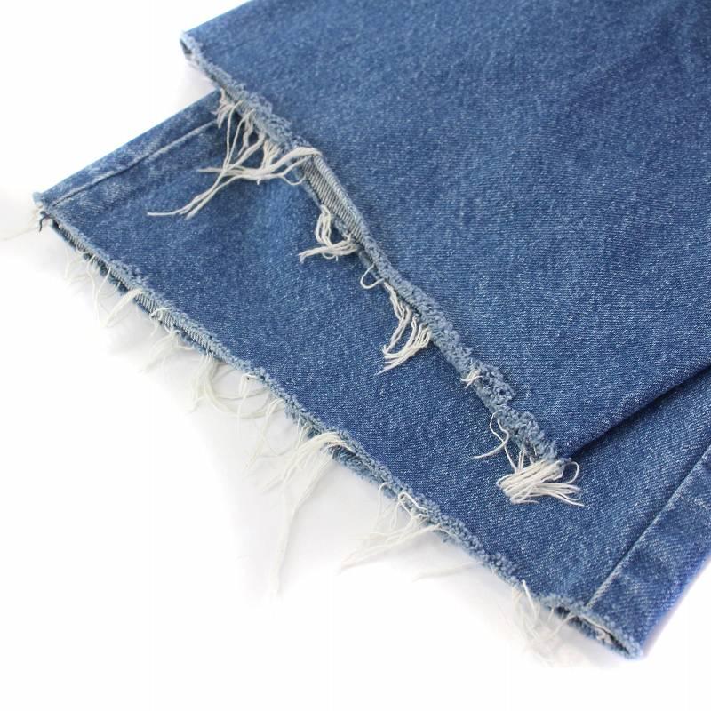 ZARA（ザラ） デニムパンツ ジーンズ フレア ジップフライ カットオフ