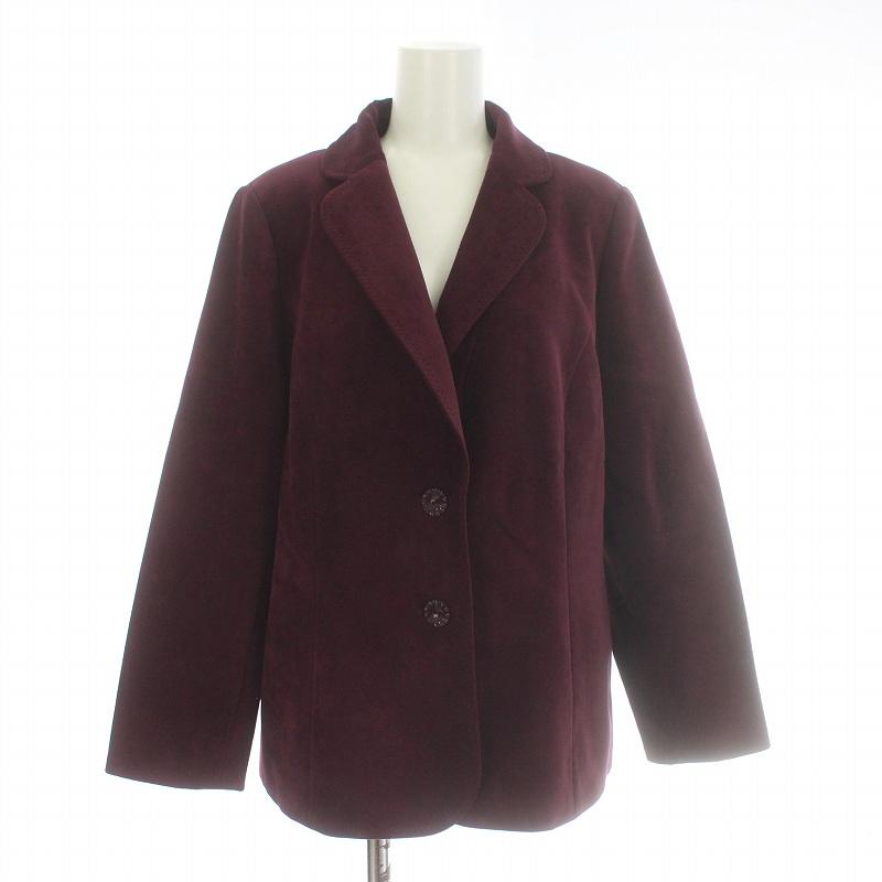 レリアン Leilian テーラードジャケット シングル 総裏地 ベロア