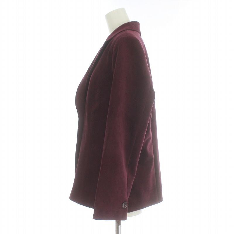 レリアン Leilian テーラードジャケット シングル 総裏地 ベロア