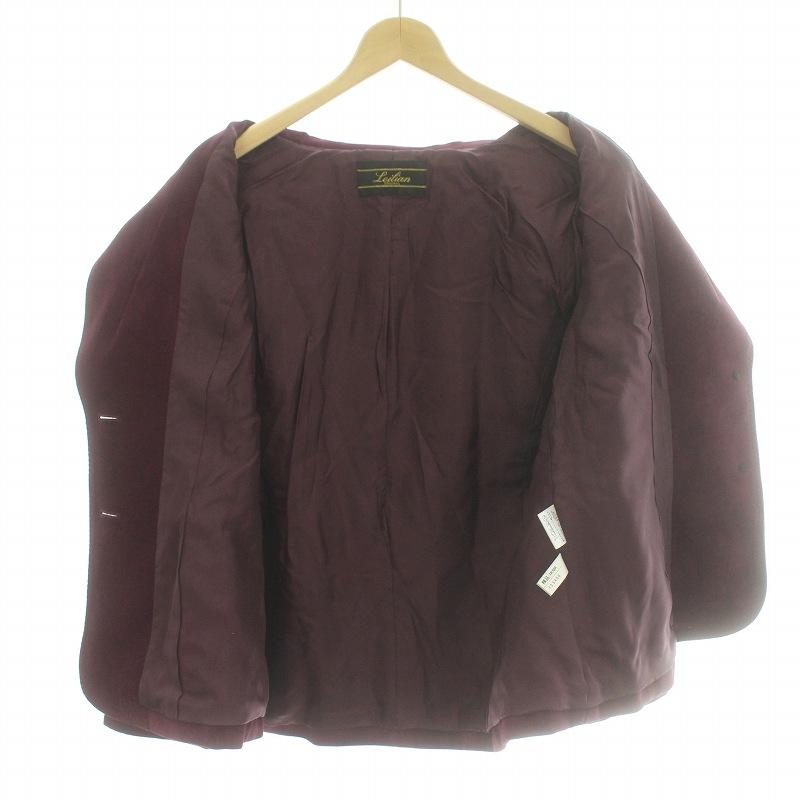 レリアン Leilian テーラードジャケット シングル 総裏地 ベロア