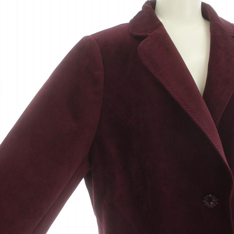レリアン Leilian テーラードジャケット シングル 総裏地 ベロア