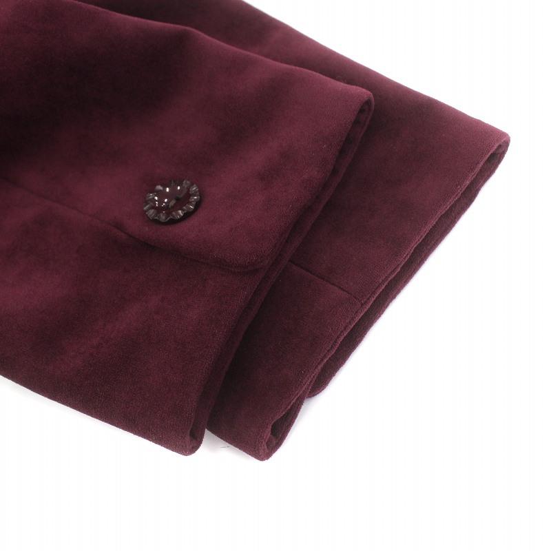 レリアン Leilian テーラードジャケット シングル 総裏地 ベロア