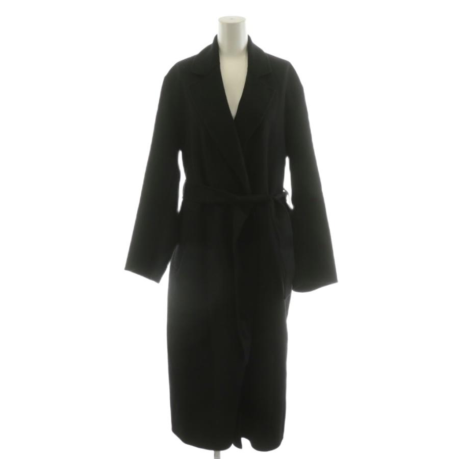 新品 ZARA 黒 M マンテコ社 ウール ロングコート ザラ ZARA（ザラ） コート ロング丈 ウール アウター M 黒 ブラック