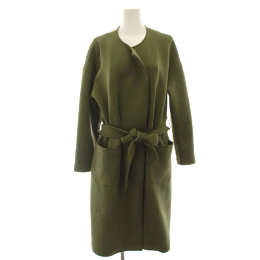 バーニーズニューヨーク BARNEYS NEW YORK ノーカラーコート ロング F 