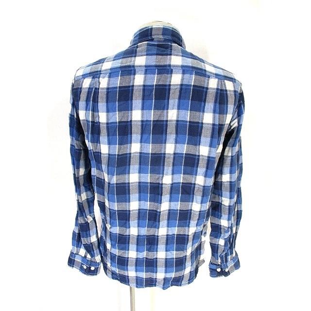 中古 無印良品 良品計画 コットン シャツ カットソー 長袖 チェック柄 M ブルー 青 メンズ ベクトル 古着 146 ブランド古着販売のベクトル 通販 Yahoo ショッピング
