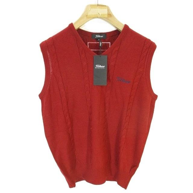 中古 未使用品 タイトリスト Titleist ゴルフ ウェア ニット ベスト プルオーバー ケーブル編み ロゴ 刺繍 M レッド 赤 メンズ ベクトル 古着 146 ブランド古着販売のベクトル 通販 Yahoo ショッピング