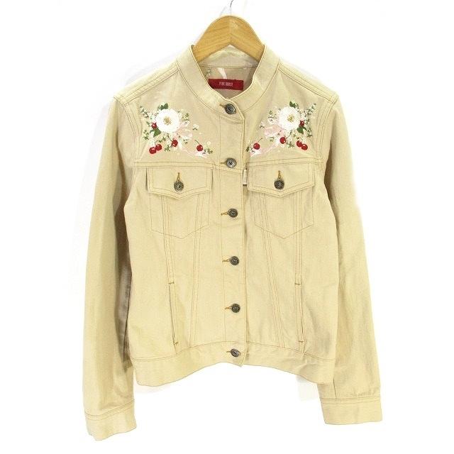 社 割 ピンクハウス Pink House バンドカラー ジャケット 刺繍 ベージュ L レディース ベクトル 古着 大特価 展示品 Www Superavila Com