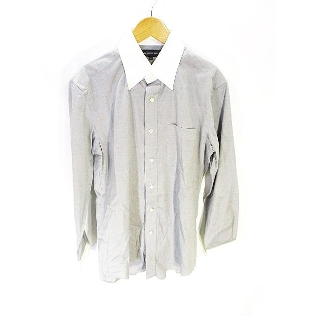 ユニクロ Uniqlo Fine Cloth Shirt ボタンダウン シャツ 長袖 灰色 白 グレー ホワイト S メンズ 146 ブランド古着販売のベクトル 通販 Yahoo ショッピング