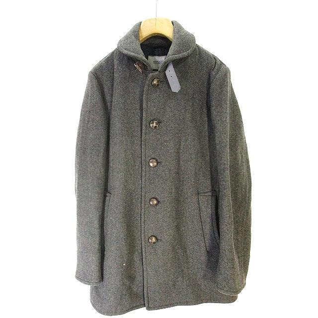 中古 シンプリシテェ Simplicite Plus ステンカラー コート ジャケット くるみボタン グレー 46 メンズ 女の子向けプレゼント集結
