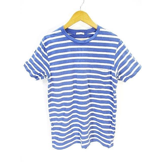 ジーユー Gu Tシャツ カットソー 半袖 クルーネック 胸ポケット ボーダー 白 青 ホワイト ブルー S レディース 146 ブランド古着販売のベクトル 通販 Yahoo ショッピング