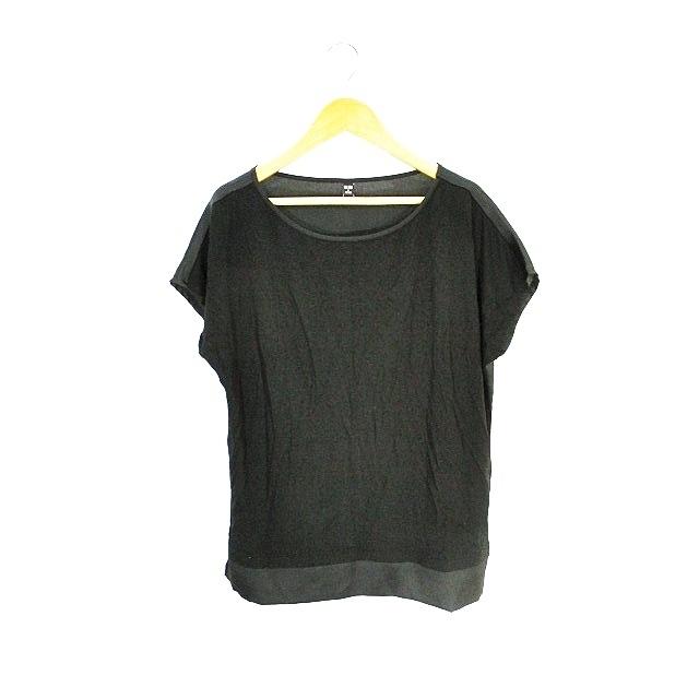 ユニクロ Uniqlo ラウンドネック Tシャツ カットソー 半袖 シアー ブラック 黒 無地 M レディース 146 ブランド古着販売のベクトル 通販 Yahoo ショッピング