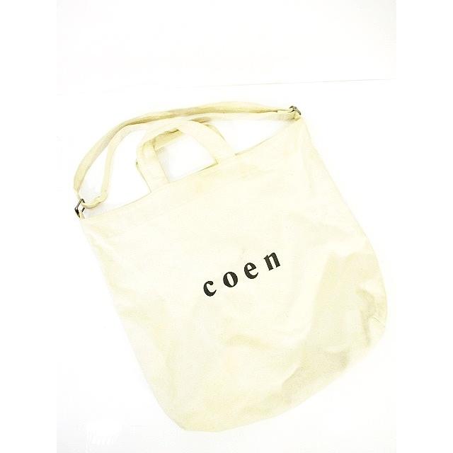中古 コーエン Coen トートバッグ キャンパス トート ショルダー ロゴ 2way ベージュ メンズ レディース ベクトル 古着 146 ブランド古着販売のベクトル 通販 Yahoo ショッピング