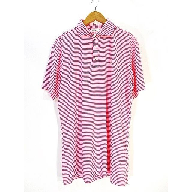 人気ブランドを メンズウエア Adidas 中古 アディダス Adidas ポロシャツ スポ 中古 アディダス Adidas ポロシャツ スポーツウェア ゴルフ 半袖 ボーダー ピンク Sizel 国内正規 メンズ ベクトル 古着 Www Threeriversofs Com