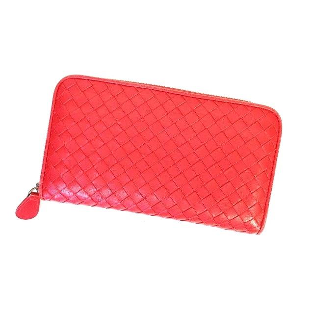 中古 ボッテガヴェネタ BOTTEGA VENETA イントレチャート ラウンド