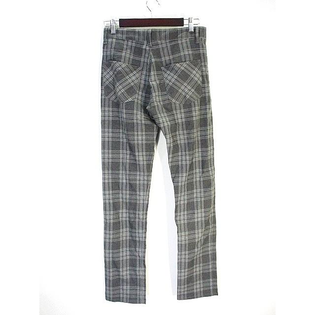 ビームス BEAMS パンツ スラックス ロング丈 チェック柄 グレー sizeS レディース|vectorpremium|02