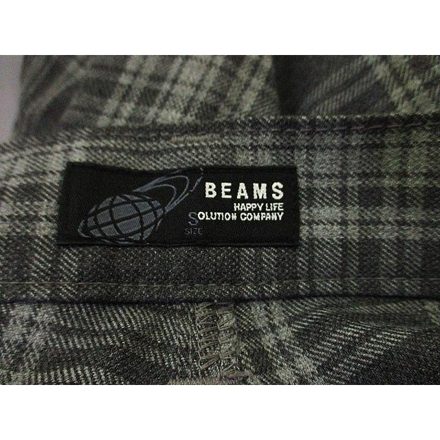 ビームス BEAMS パンツ スラックス ロング丈 チェック柄 グレー sizeS レディース|vectorpremium|03