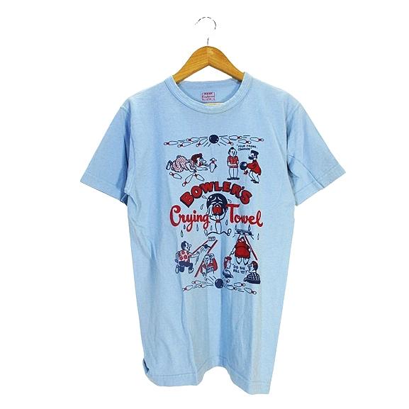 CUSHMAN CUSHMAN Tシャツ 丸首 半袖 プリント イラスト ブルー sizeS ZX メンズ  :146-202209240148:ブランド古着販売のベクトル - 通販 - Yahoo!ショッピング