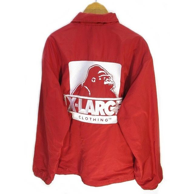 エクストララージ X-LARGE コーチ ジャケット 刺繍 赤 レッド M メンズ