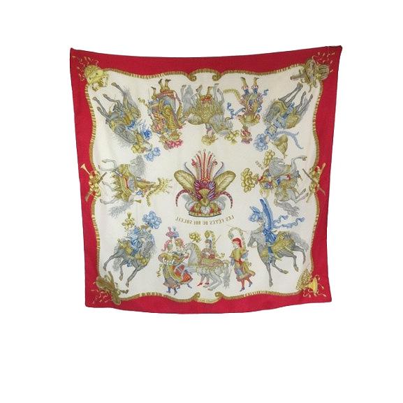 HERMES エルメス 太陽王の祝典 カレ 90 ストール スカーフ シルク